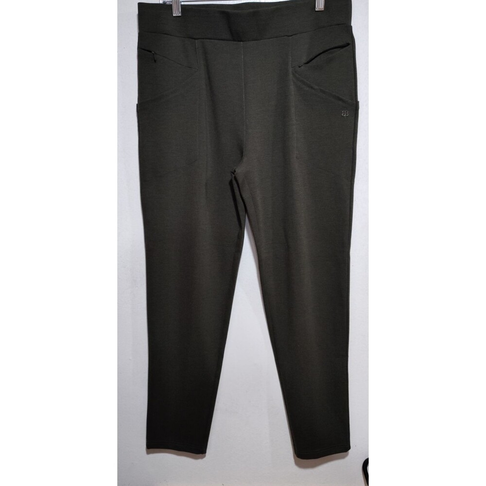 Betabrand Pants Green Womens XL Pull On Pockets Stretch Ankle High Rise